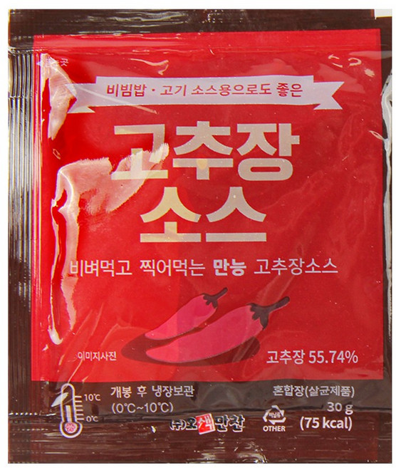 일회용소스 만능고추장소스 30gx100ea 미니 개별소포장, 30g