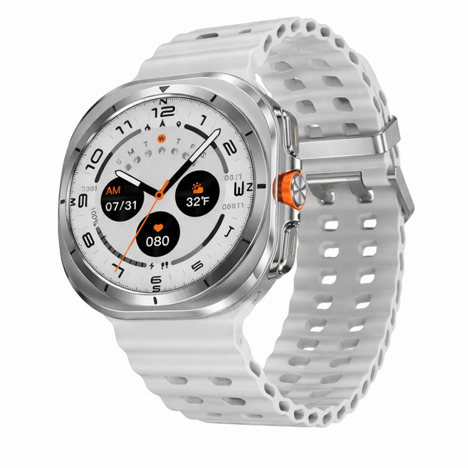 DT Watch8울트라 스마트워치 한국어 지원 AI 연동 심박수 혈압 혈중산소 수면 모니터링 헬스케어 워치47mm, 화이트47mm