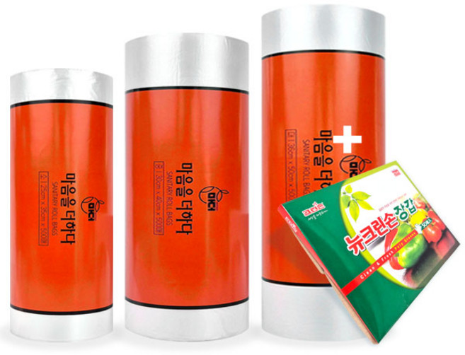 마더 크린 위생 롤백 소형 500매+중형 500매+대형 500매 실속세트 총1500매, 1세트, 500개, 혼합