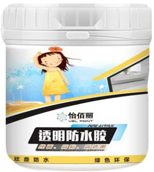 全面升級 一刷止漏 廚房 防水塗料 外牆屋頂 窗檯 多用途防水膠 透明 防水膠 補漏膠, 1個, 罐裝透明修補防水膠
