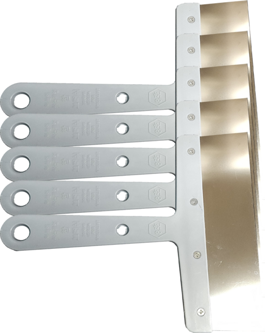 플라스틱 손잡이 연질 스테인레스판 조헤라 8호 5개