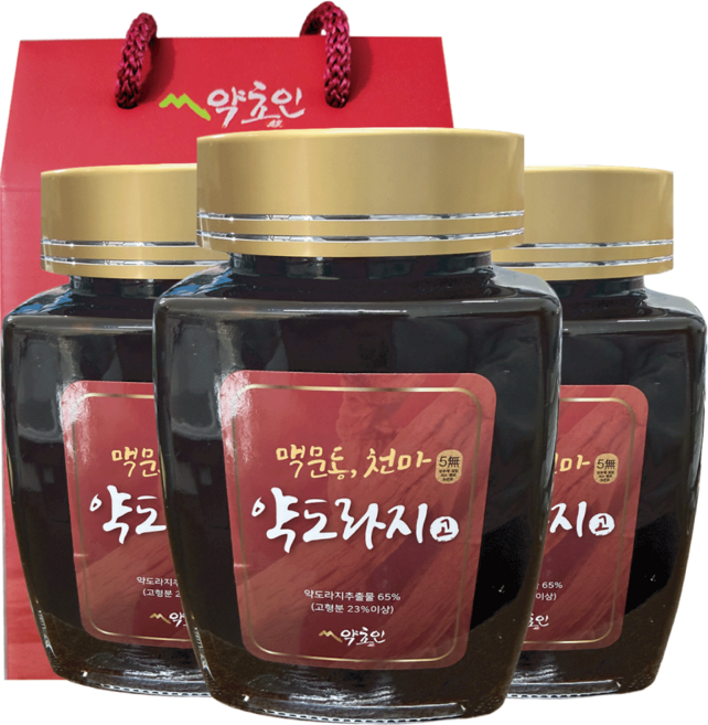 약초인 맥문동 천마 약도라지고 대용량 도라지청 약도라지 기관지 건강, 1kg, 3개, 1개입