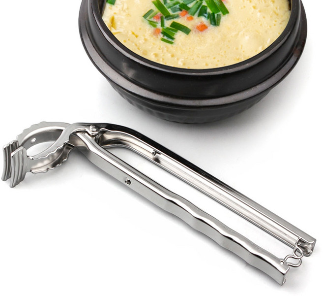 국산 스텐 뚝배기집게 돌솥 뜨거운 냄비집게, 1개