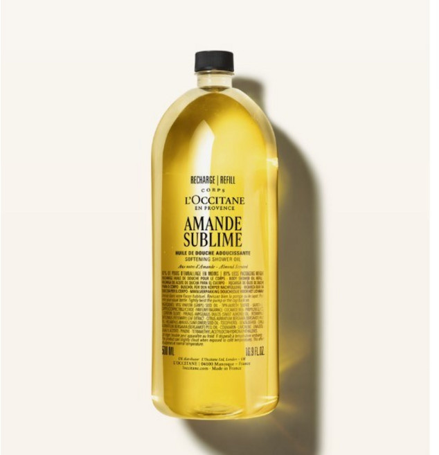 록시땅 아몬드 소프트닝 샤워 오일 리필 (아망드 쉬블리므), 1개, 500ml