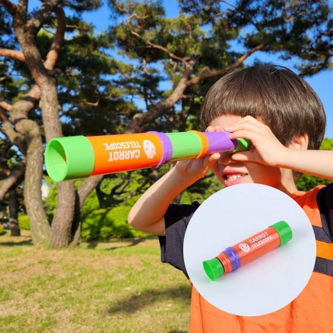 옆집샵 텔레스코픽 일안 망원경 어린이용 관찰 장난감 유치원 단체 선물, 1개, 상세페이지 참조