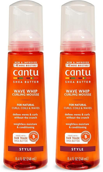 Cantu 칸투 시어버터 웨이브 휩 컬링 무스 248ml 2개 1세트, Cantu 칸투 시어버터 웨이브 휩 컬링 무스 248m