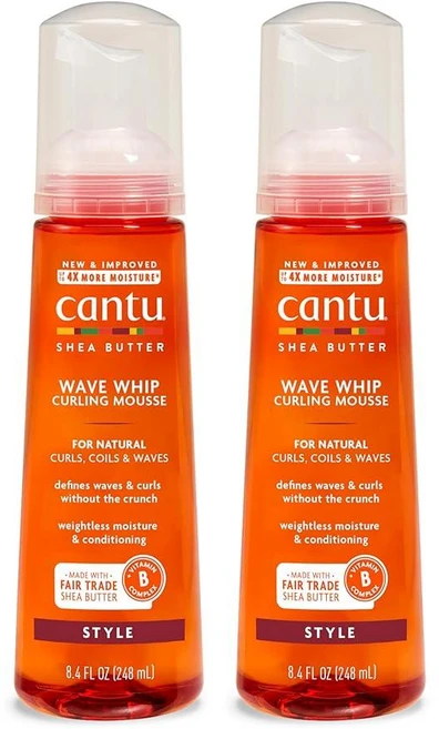 Cantu 칸투 시어버터 웨이브 휩 컬링 무스 248ml 2개 1세트, Cantu 칸투 시어버터 웨이브 휩 컬링 무스 248m - 쿠팡