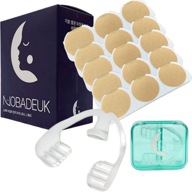노바득 이갈이 방지 패치 턱근육 이완패치 잠잘때 수면용 사각턱, 60개