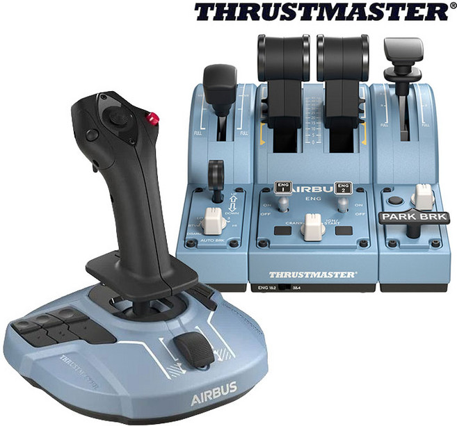 트러스트마스터 TCA AIRBUS EDITION 스틱 쓰로틀 애드온 풀세트 (공식 / 윈도우용), 1개