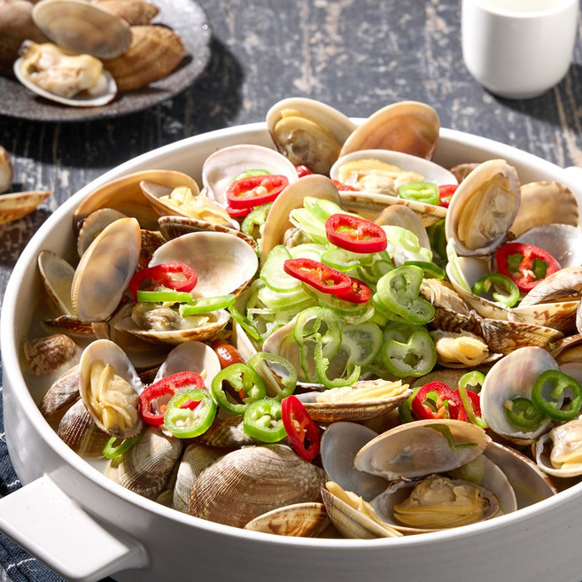 버터 풍미 고봉 바지락 술찜, 4개, 710g