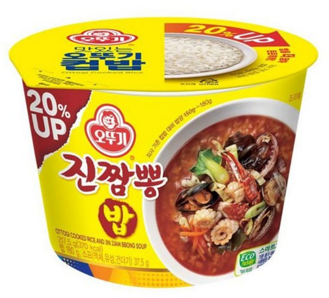 오뚜기 컵밥 진짬뽕밥(증량), 1개, 217.5g