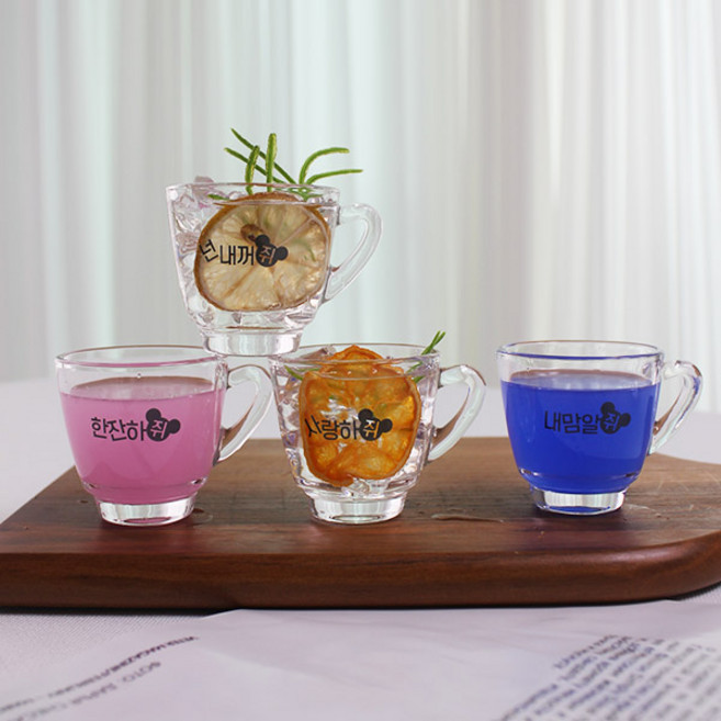 사랑하쥐 손잡이소주잔 4종 세트, 1세트