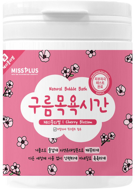 미스플러스 구름목욕시간 대팩 버블바스 체리블라썸, 1개, 500g