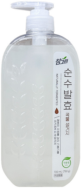 참그린 순수발효 곡물 설거지 주방세제, 720ml, 3개