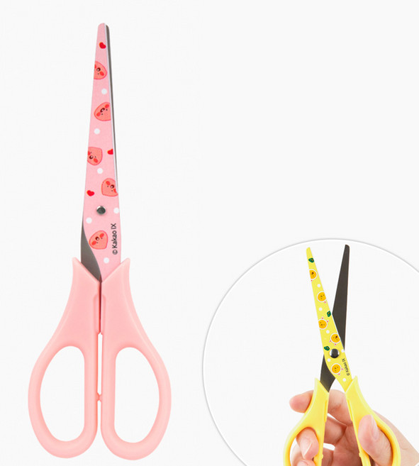 카카오프렌즈 리틀프렌즈 가위 / 다목적가위 안전가위 어린이만들기 유아 안전가위 왼손가위 사무용 가위 문구가위 다용도가위 어린이 가위 아기안전가위 문구용가위 어린이 안전가위, 어피치