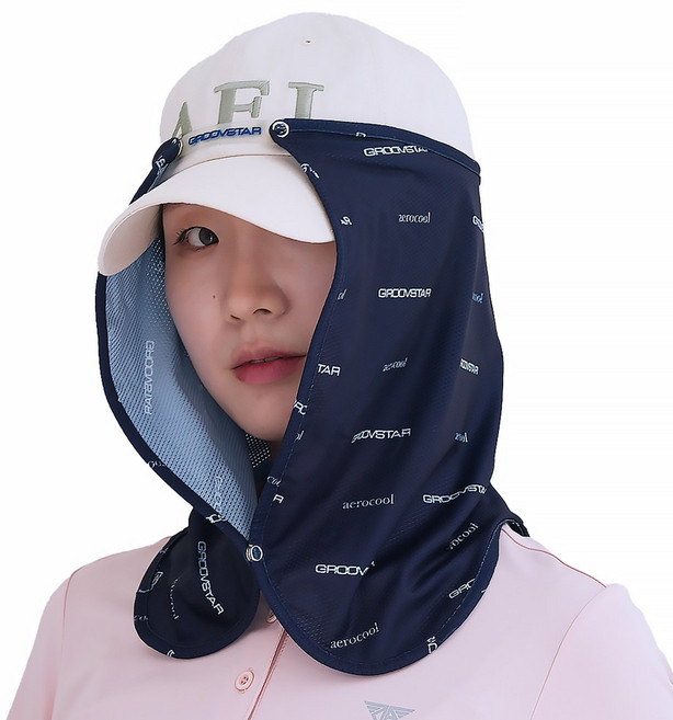 G-STAR 국산 얼굴 햇빛가리개 쿨링 선가드 캡선가드, 1개, 네이비