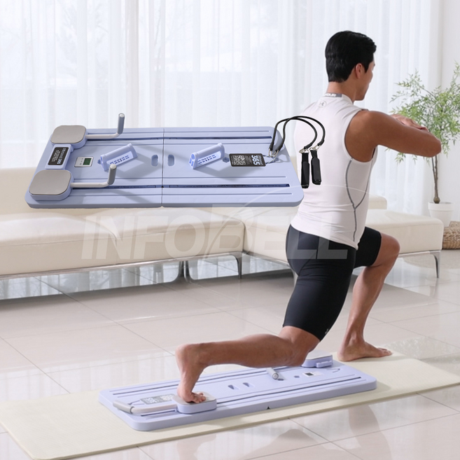 [TV홈쇼핑정품 인포벨]오수진 원장의 근력왕 365 전신 운동기구 로잉 슬라이드 뱃살 복근 복부 다리 근력, Mint