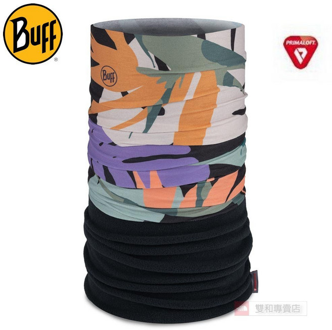 Buff Primaloft 保暖頭巾 多功能運動頭巾 時尚印花設計, 彩色叢林, 1個