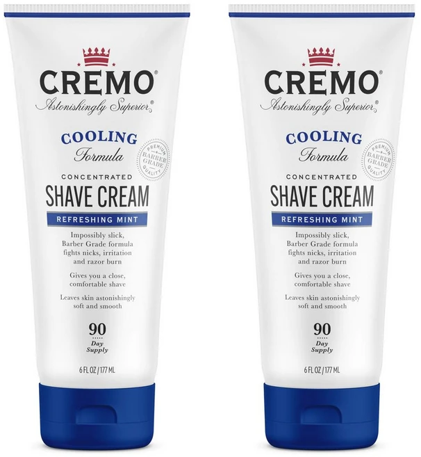 Cremo Shave Cream 크레모 쿨링 쉐이브 면도 크림 6oz(177ml) 2팩, Mint, 2개, 177ml - 쿠팡