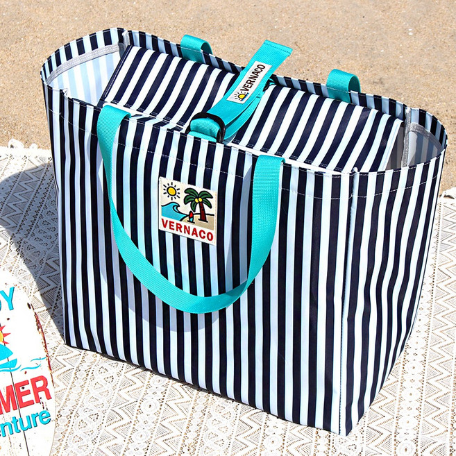 베르나코 국산 물빠짐 대형 지퍼 방수 비치백 빅사이즈 물놀이가방