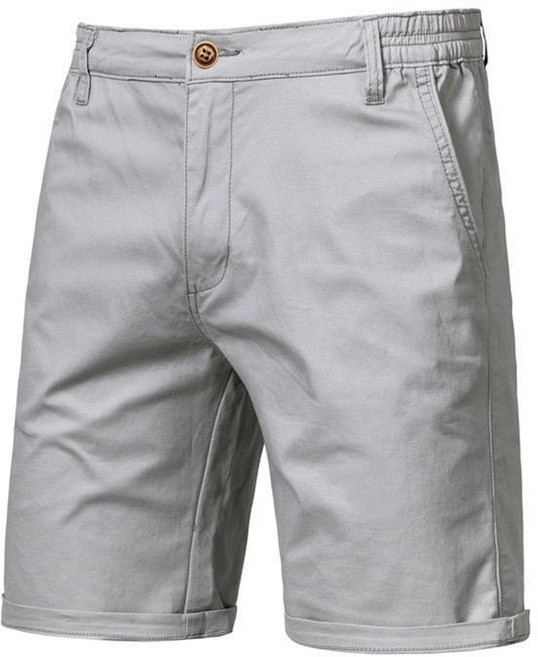 阿堯的店 純棉鬆緊腰彈力短褲 休閒寬鬆大尺碼直筒男士短褲 【D019】