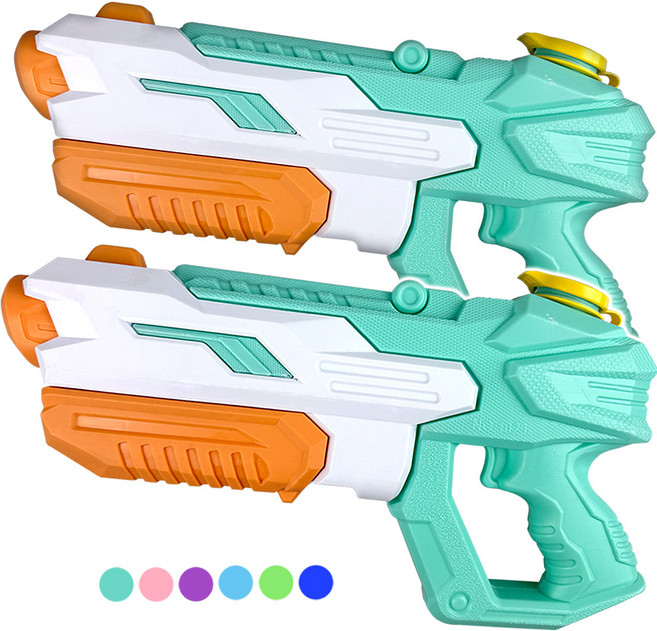 슈핑 워터건 1+1 물놀이 대형 대용량 물총, 2개, 민트