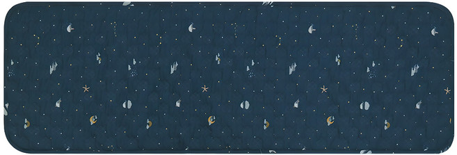 한일전기 밤하늘고래 양면 전기방석 JHB-4803, 네이비, 슈퍼쇼파용(50 x 150 cm)