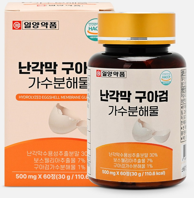 일양약품 난각막 구아검 가수분해물, 1개, 60정