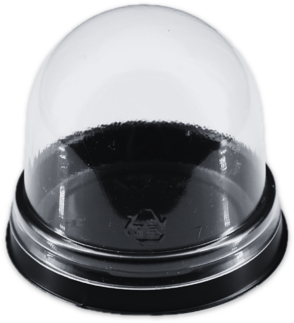 버디팩 모찌 두쫀쿠 용기 1구 원형 돔형 화과자 떡 케이스 국내생산 두바이 쫀득 쿠키, 50세트, 검정용기 돔형뚜껑