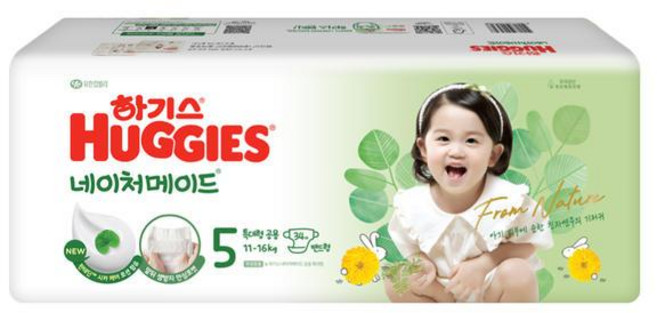 2024 하기스 네이처메이드 밴드 5단계 특대형 공용 34매 3팩