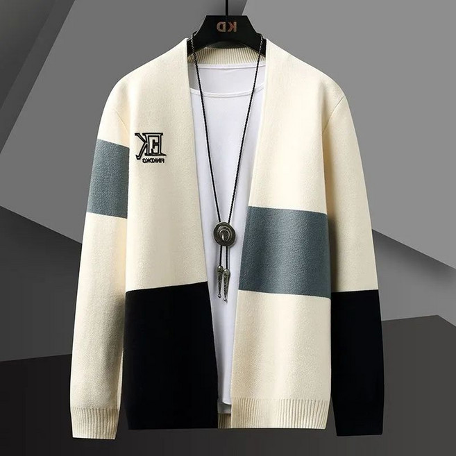 COSYEVNO 니트 가디건 스웨터 남성 봄 가을 아우터