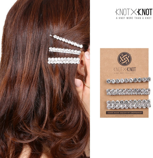 [knotxknot] 단독구성 2-4p 크리스탈 쓰임새 많은 베이직 실핀 모음