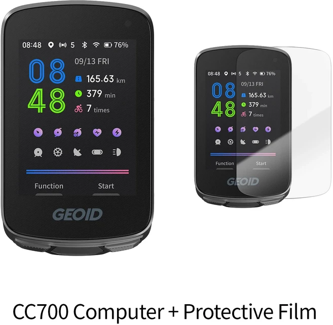 GEOID CC700 프로 자전거 컴퓨터 GPS 2.8인치 터치스크린 자전거 속도계 글로벌 지도 내비게이션 사이클링 오도 스트라바용, [03] CC700PRO 2CS600HS500