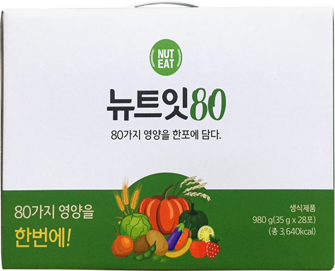 뉴트잇80 생식(푸른한끼) 식사대용 / 불만족시 100%환불, 980g, 7개