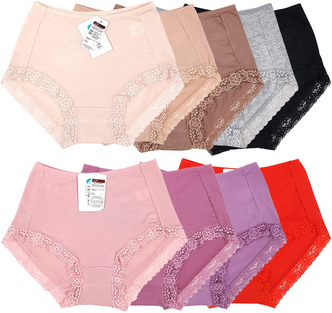 아이보리7 국산 텐셀팬티 삼각 레이스 빅사이즈 데일리 스판 기본팬티PT1104 930412345EA