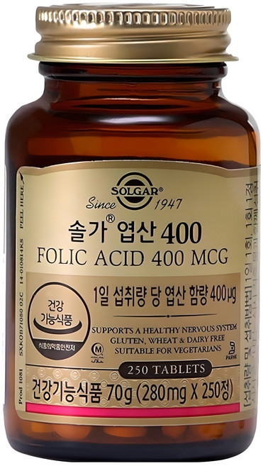 솔가 엽산 400, 250정, 1개