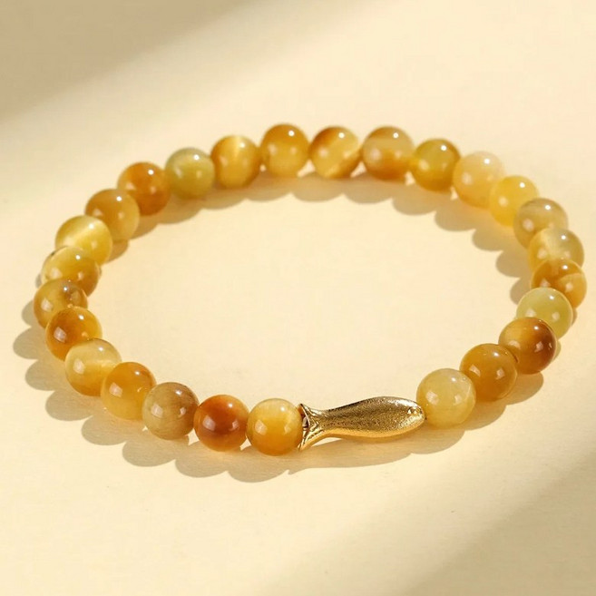 투니스 여성 트렌디 호안석 재물운 심플 빈티지 비즈 팔찌