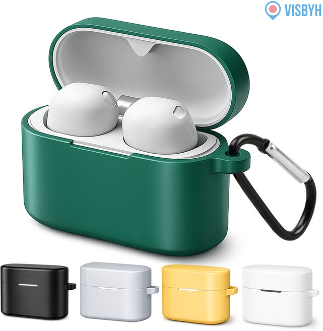 비스비 소니 WF-1000XM6 케이스 이어폰 보호 커버 실리콘, 1개, 블랙