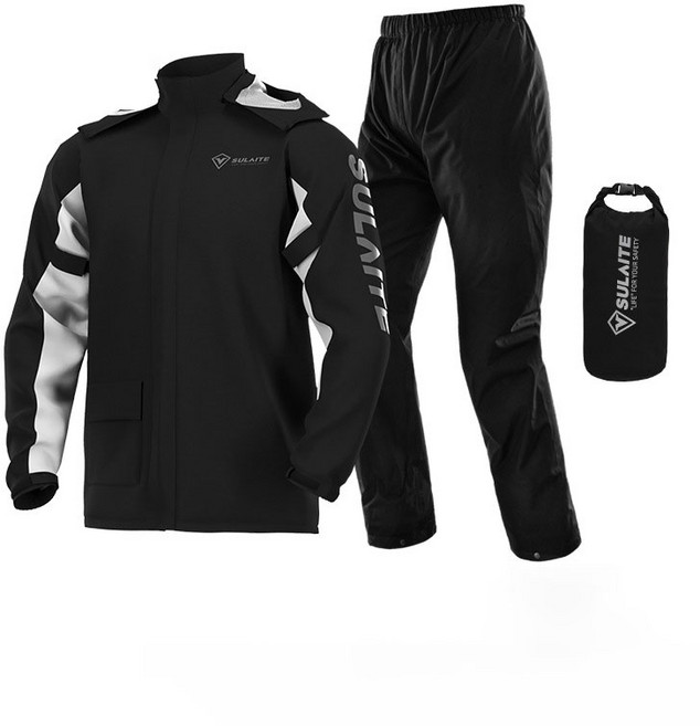 민트스쿨 오토바이 방수 우비 상하의 세트 우의 레인코트