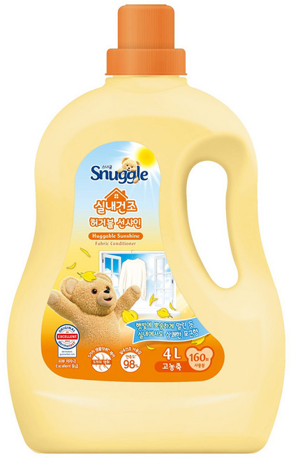 스너글 섬유유연제 햇빛건조향 허거블 선샤인 본품, 4L, 1개