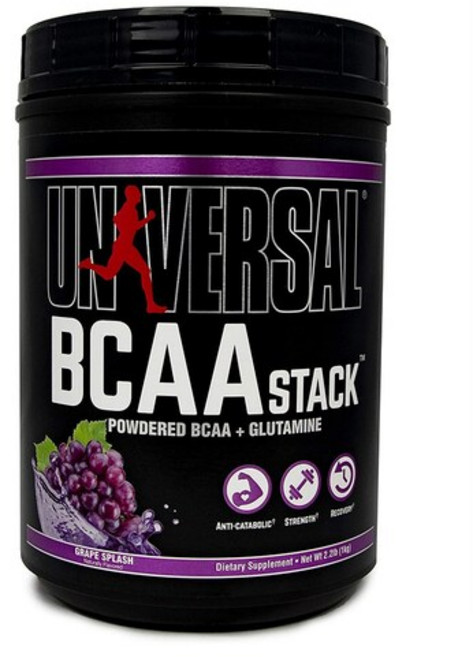 Universal Nutrition 유니버셜 뉴트리션 BCAA 스택 글루타민 그레이프 스플래쉬 1kg STACK, 1개