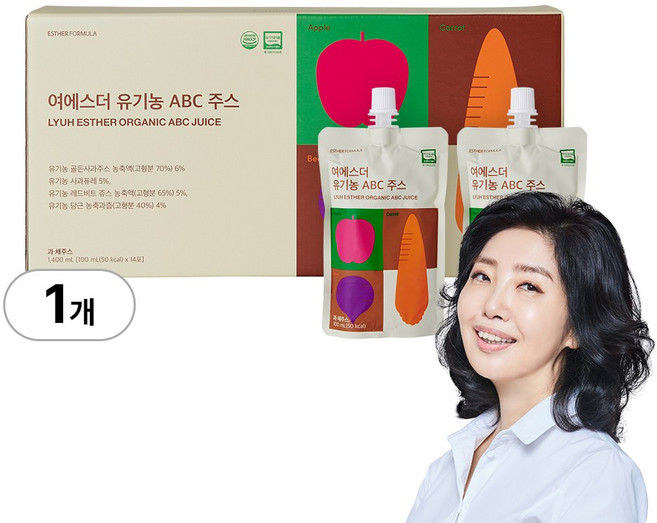 [본사직영] 여에스더 유기농 ABC 주스 유기가공식품, 1.4L, 1개