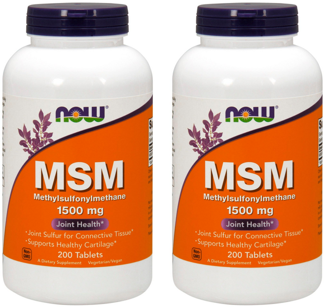 나우푸드 MSM 1500mg 타블렛, 200정, 2개