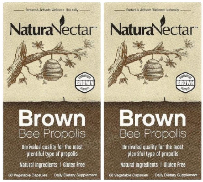 네츄라넥타 비 프로폴리스 브라운 60캡슐 2개 꿀벌 갈색프로폴리스 Propolis, 60정 - 쿠팡
