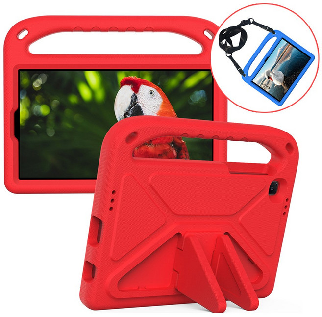 갤럭시탭 A7라이트 에바폼케이스 갤탭 lite 8.7인치 SM-T225 T220 (스트랩증정), 레드, 1개