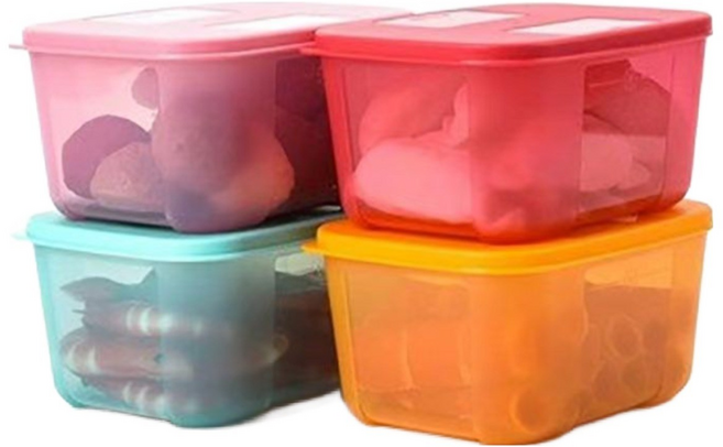 3위 - 타파웨어 사각용기 밀폐용기 냉장고 냉동냉장용기 700ml, 1세트, 4개