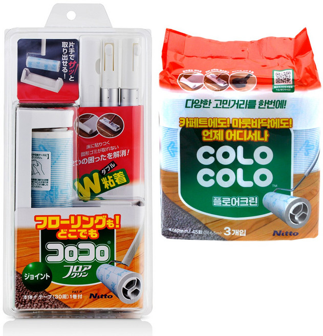 고로고로 테이프크리너 멀티롱 4단계 길이조절 본품+리필(3개입), 1개