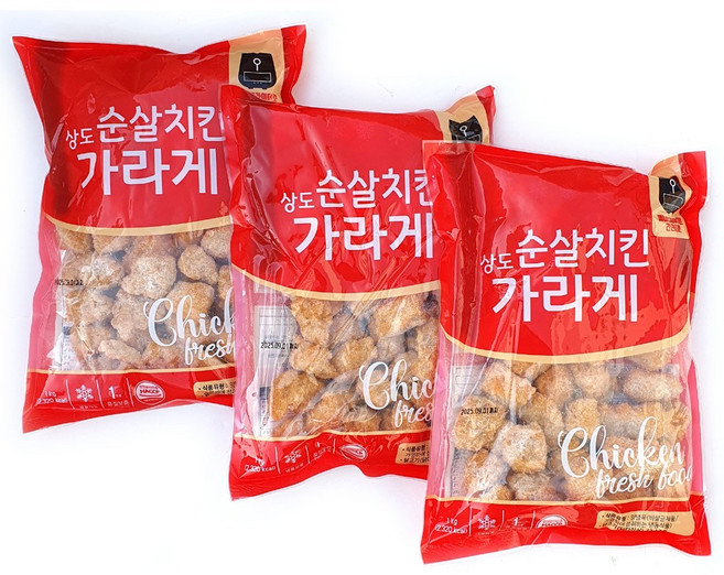 상도푸드 순살치킨가라아게 (다리살) 1kg 치킨텐더 치킨너겟, 3개