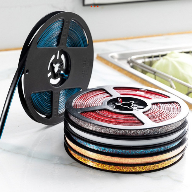 줄띠 줄눈테이프 띠몰딩 몰딩테이프 50m 띠시트지, J.22-줄눈8mm(검정)