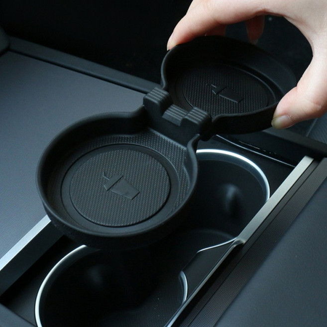 호환 테슬라 주니퍼 하이랜드 컵홀더 실리콘 패드 매트 커버 신형 모델3 모델y, n1963 주니퍼or하이랜드 컵홀더볼록패드, 2개